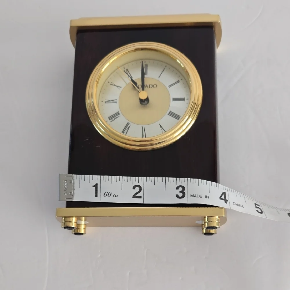 Movado Elegant Gold and Dark Brown Wall Clock - Picture 9 of 9